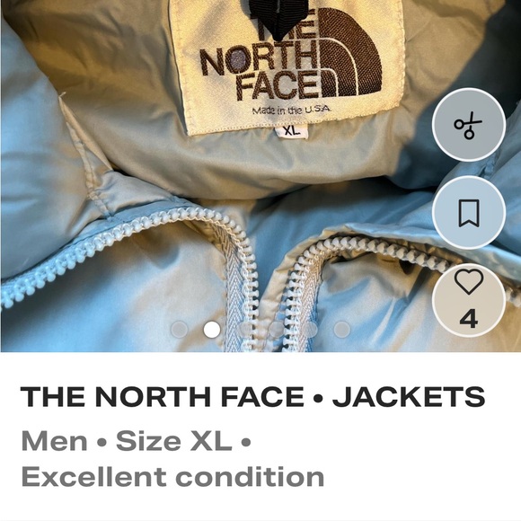 The North Face Light Blue Jacket - Picture 2 of 7